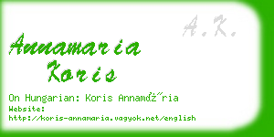 annamaria koris business card